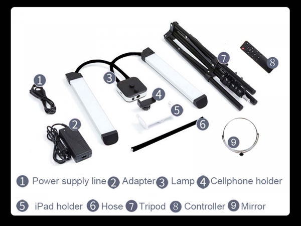 Camera Centre Beauty Blogger Twin Arm LED Light Kit