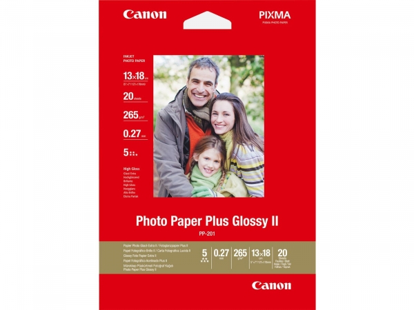 Canon Photo Paper Plus ll PP-201 (13x18cm) 5X7 20 Sheets (Glossy)