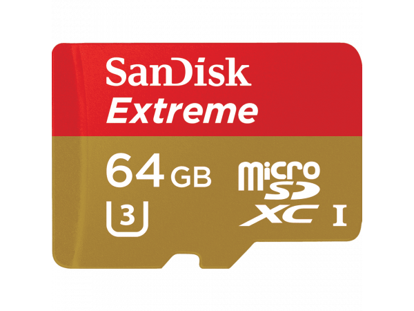 Sandisk SD-64GB Extreme Micro + Adapter 100MB/s U3