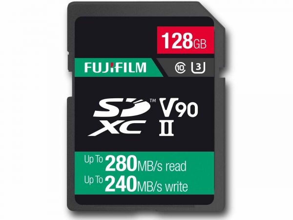 Fujifilm 128Gb SDHC UHS ll V90 Pro Card (280/240MB/s)