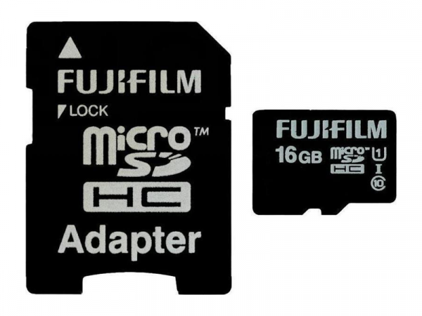 Fujifilm 16GB Micro-SDHC Class 10 + Adapter