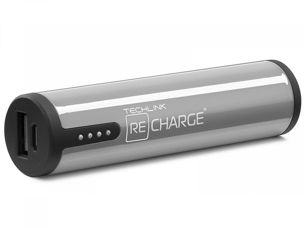 TechLink Recharge 3400mah Portable Power Pack USB Grey