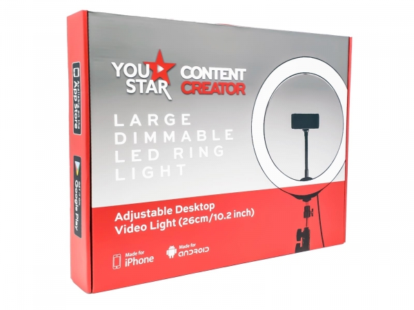 YouStar Content Creator 26cm LED Ring Light & Tripod Desktop stand