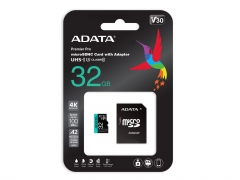 Adata 32GB SDHC UHS V30 4K Memory Card