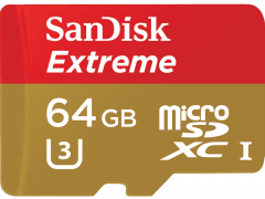 Sandisk SD-64GB Extreme Micro + Adapter 100MB/s U3