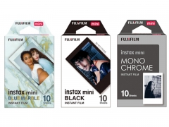 FujiFilm Instax Classic Bundle 30 Shots (Black Frame, Blue Marble & Monochrome)