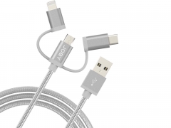 Joby ChargeSync Cable 3-in-1 1.2 Meter Grey