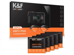 K&F 50 Pack  Anti-Fogging Wet Wipes